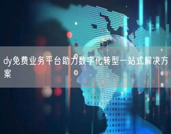 dy免费业务平台助力数字化转型一站式解决方案