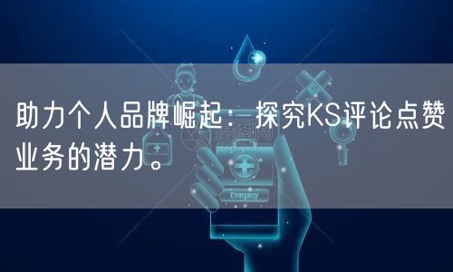 助力个人品牌崛起：探究KS评论点赞业务的潜力。