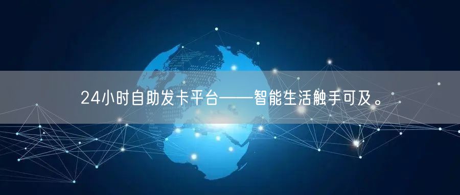 24小时自助发卡平台——智能生活触手可及。