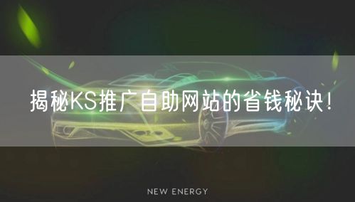 揭秘KS推广自助网站的省钱秘诀！
