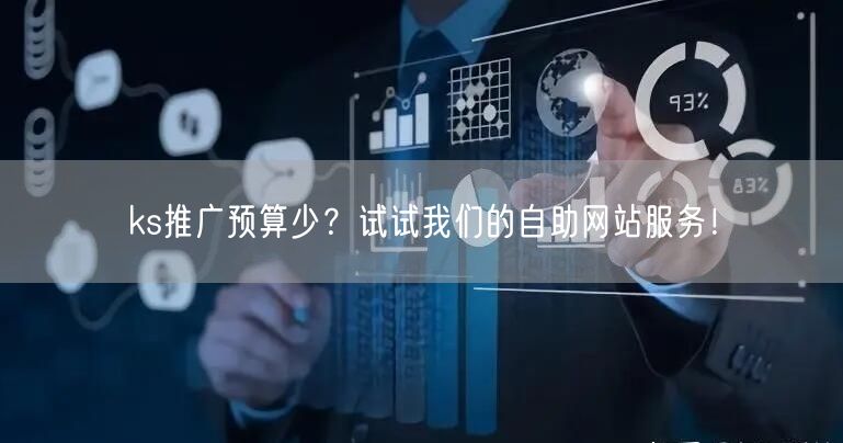 ks推广预算少？试试我们的自助网站服务！