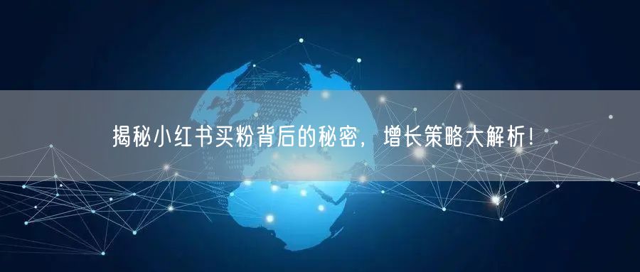 揭秘小红书买粉背后的秘密，增长策略大解析！