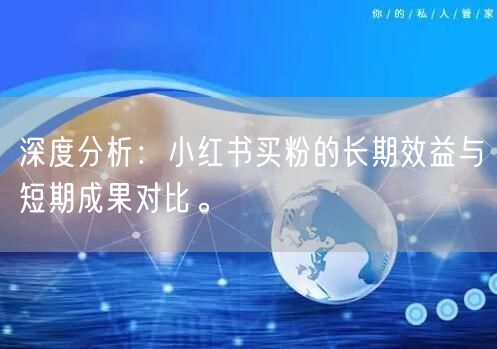 深度分析：小红书买粉的长期效益与短期成果对比。