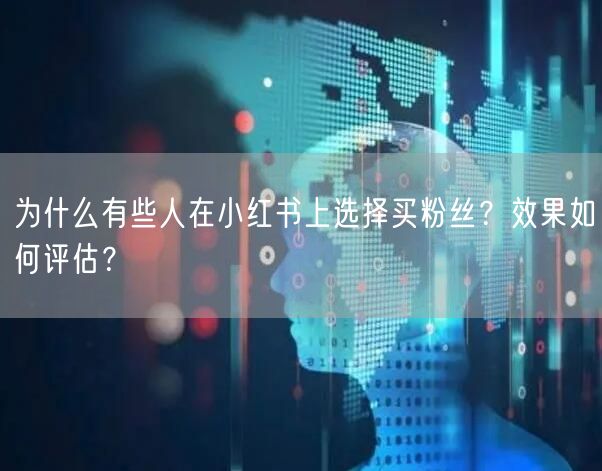 为什么有些人在小红书上选择买粉丝？效果如何评估？