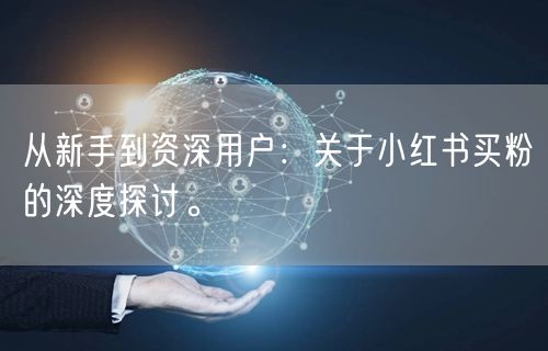 从新手到资深用户：关于小红书买粉的深度探讨。