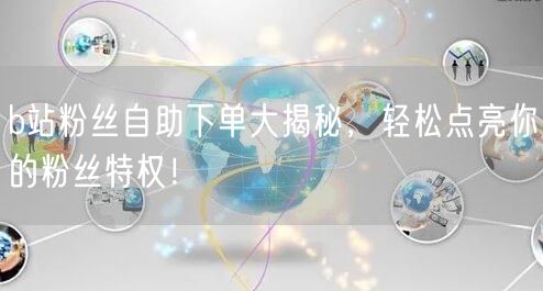 b站粉丝自助下单大揭秘，轻松点亮你的粉丝特权！