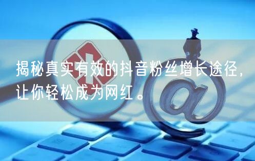 揭秘真实有效的抖音粉丝增长途径，让你轻松成为网红。