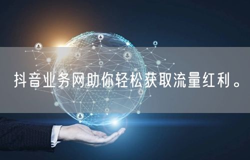 抖音业务网助你轻松获取流量红利。