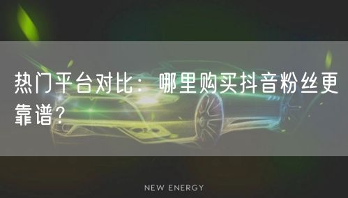 热门平台对比：哪里购买抖音粉丝更靠谱？