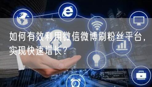 如何有效利用微信微博刷粉丝平台，实现快速增长？