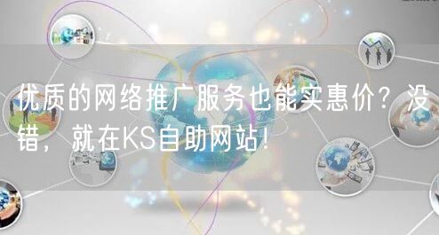 优质的网络推广服务也能实惠价？没错，就在KS自助网站！