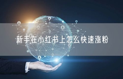 新手在小红书上怎么快速涨粉