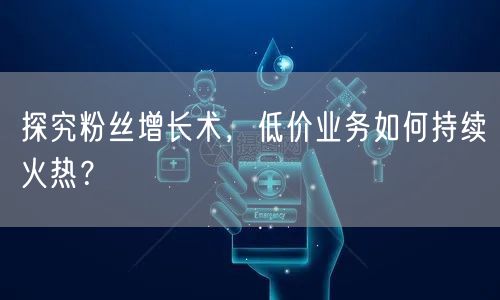 探究粉丝增长术，低价业务如何持续火热？