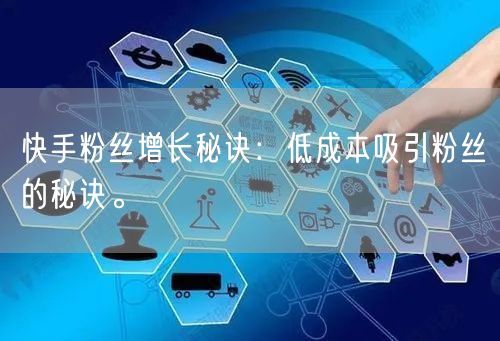 快手粉丝增长秘诀：低成本吸引粉丝的秘诀。