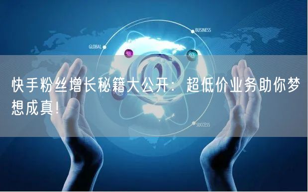 快手粉丝增长秘籍大公开：超低价业务助你梦想成真！