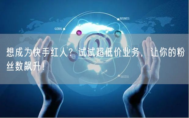 想成为快手红人？试试超低价业务，让你的粉丝数飙升！