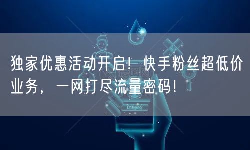 独家优惠活动开启！快手粉丝超低价业务，一网打尽流量密码！