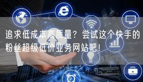 追求低成本高质量？尝试这个快手的粉丝超级低价业务网站吧！