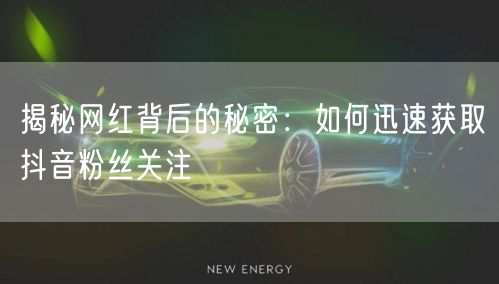 揭秘网红背后的秘密：如何迅速获取抖音粉丝关注