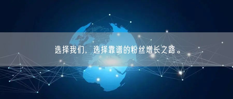 选择我们，选择靠谱的粉丝增长之路。