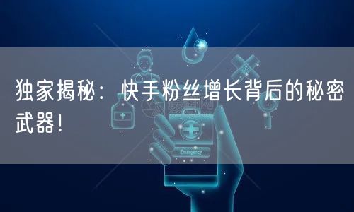 独家揭秘：快手粉丝增长背后的秘密武器！