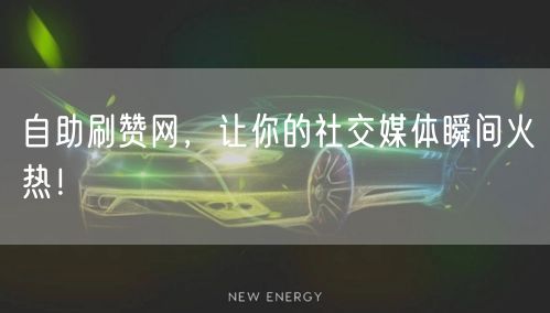 自助刷赞网，让你的社交媒体瞬间火热！