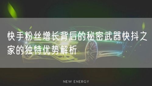 快手粉丝增长背后的秘密武器快抖之家的独特优势解析