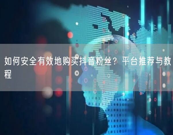 如何安全有效地购买抖音粉丝？平台推荐与教程