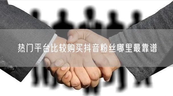 热门平台比较购买抖音粉丝哪里最靠谱