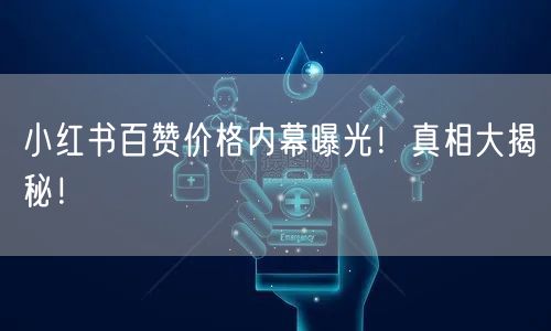 小红书百赞价格内幕曝光！真相大揭秘！