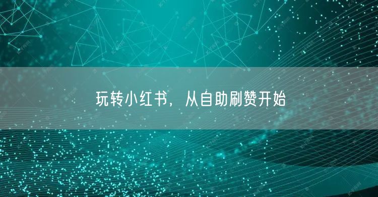 玩转小红书，从自助刷赞开始