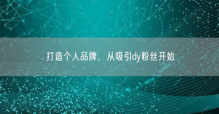 打造个人品牌，从吸引dy粉丝开始