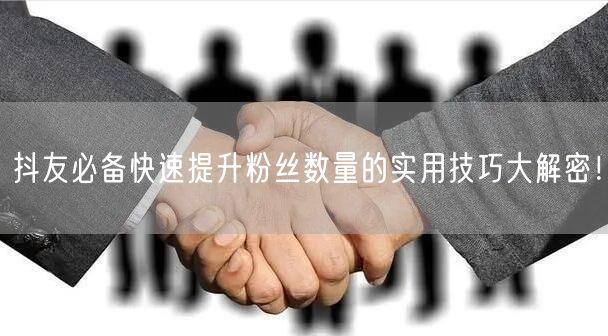 抖友必备快速提升粉丝数量的实用技巧大解密！