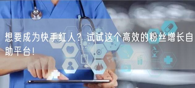 想要成为快手红人？试试这个高效的粉丝增长自助平台！