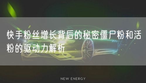 快手粉丝增长背后的秘密僵尸粉和活粉的驱动力解析