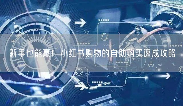 新手也能赢！小红书购物的自助购买速成攻略