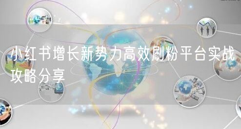 小红书增长新势力高效刷粉平台实战攻略分享