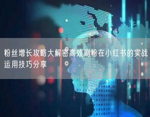 粉丝增长攻略大解密高效刷粉在小红书的实战运用技巧分享