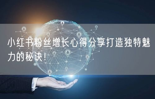 小红书粉丝增长心得分享打造独特魅力的秘诀！