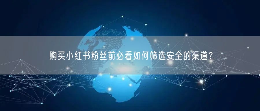 购买小红书粉丝前必看如何筛选安全的渠道？