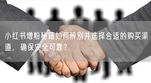 小红书增粉秘籍如何辨别并选择合适的购买渠道，确保安全可靠？