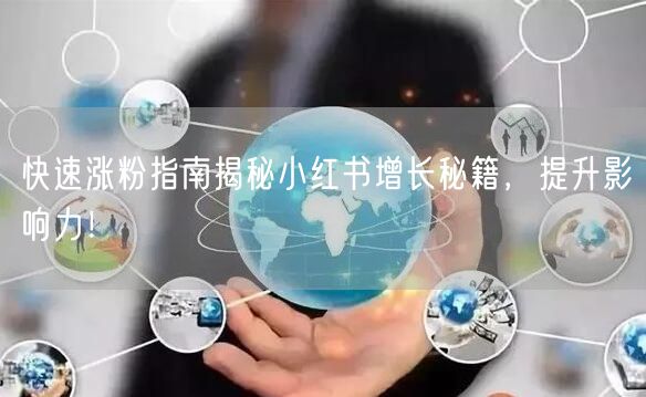 快速涨粉指南揭秘小红书增长秘籍，提升影响力！