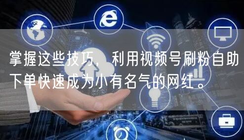 掌握这些技巧，利用视频号刷粉自助下单快速成为小有名气的网红。