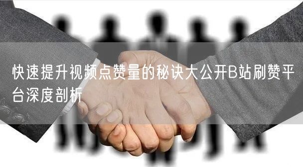 快速提升视频点赞量的秘诀大公开B站刷赞平台深度剖析