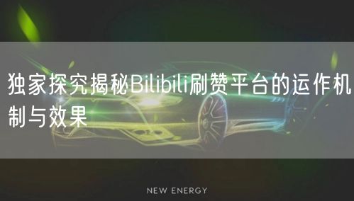 独家探究揭秘Bilibili刷赞平台的运作机制与效果