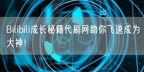 Bilibili成长秘籍代刷网助你飞速成为大神！