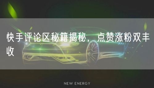 快手评论区秘籍揭秘，点赞涨粉双丰收