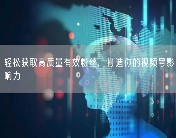 轻松获取高质量有效粉丝，打造你的视频号影响力