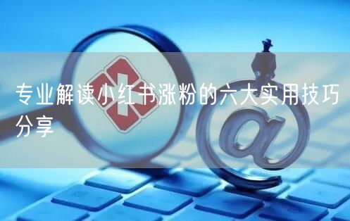 专业解读小红书涨粉的六大实用技巧分享