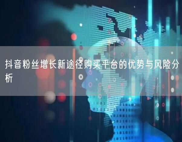 抖音粉丝增长新途径购买平台的优势与风险分析